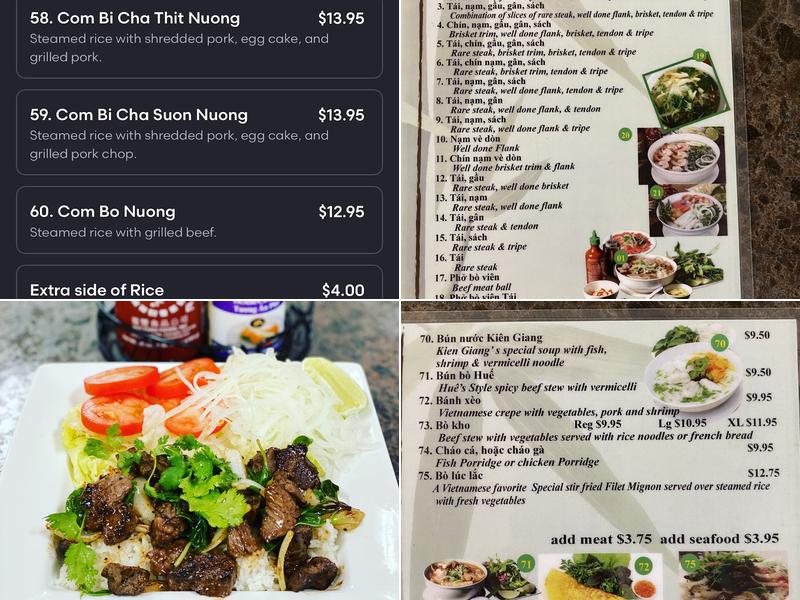 Phở 99 Vietnamese Restaurant Menu
