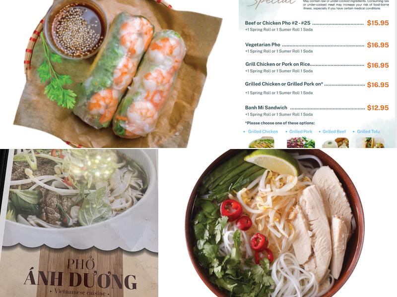 Pho Anh Duong Annandale (Next to H Mart) Menu