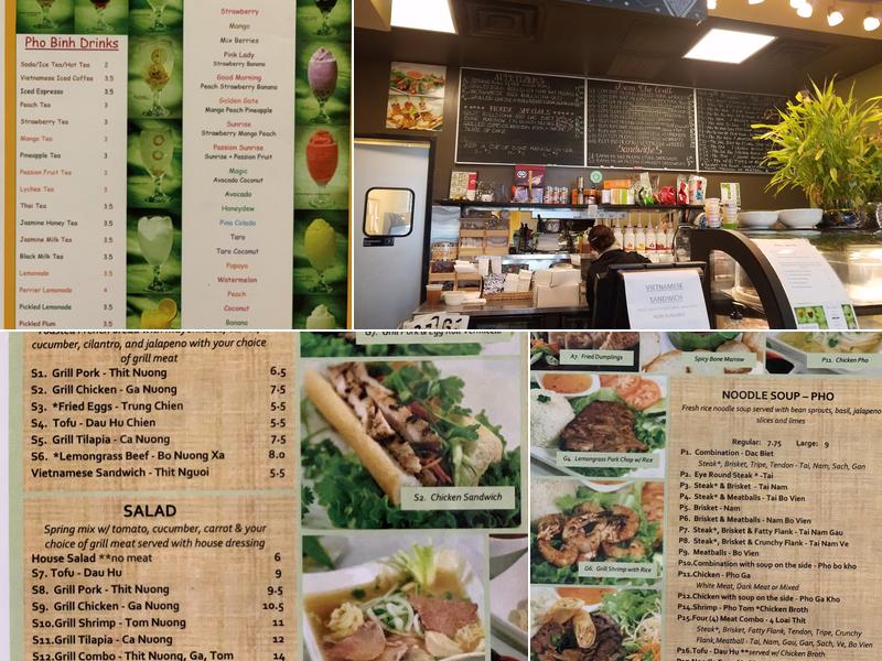 Phở Binh Menu