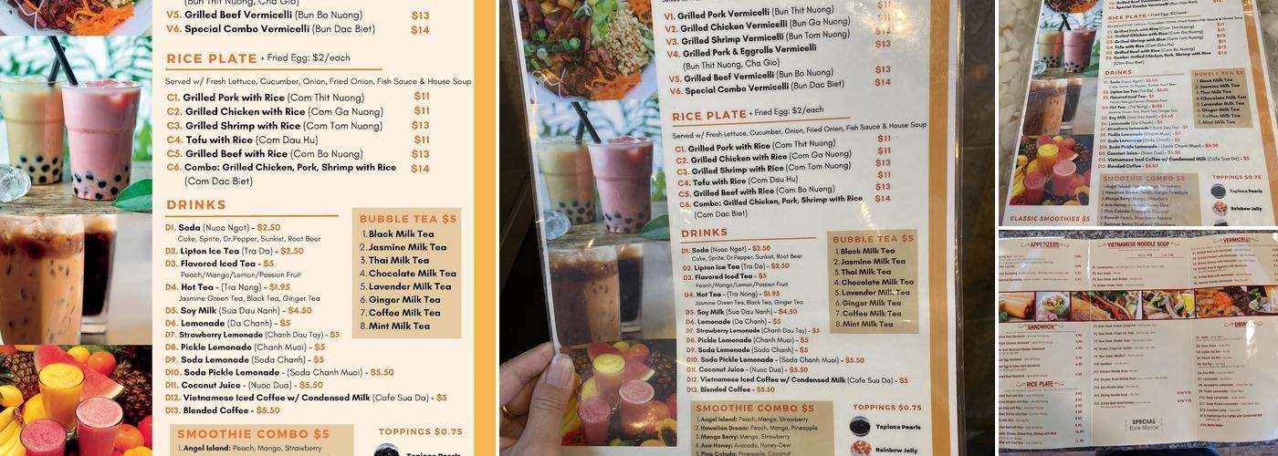 Pho Binh Menu
