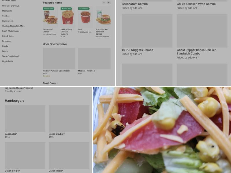 Wendy's Menu