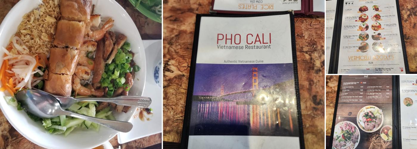 Pho CALI Menu