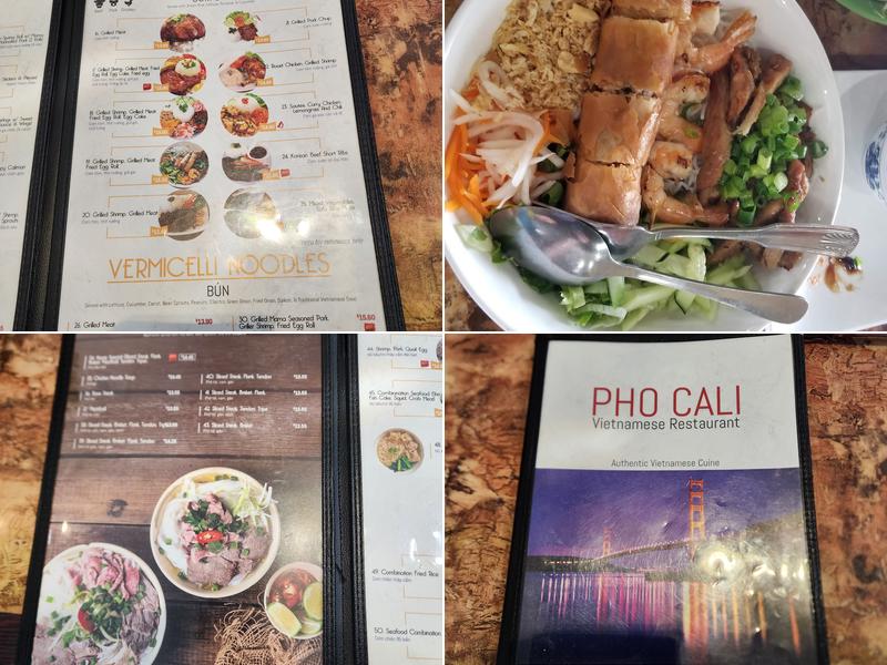 Pho CALI Menu