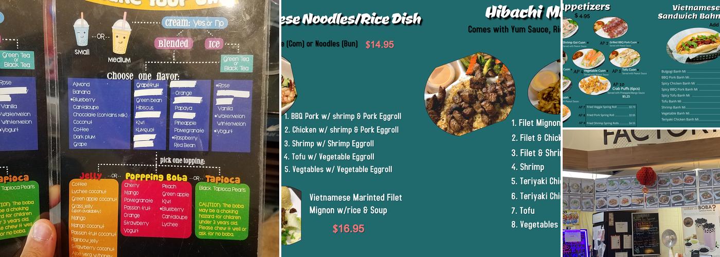 Pho.com and Hibachi (Located Inside HMART) Menu