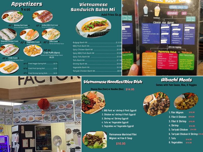 Pho.com and Hibachi (Located Inside HMART) Menu