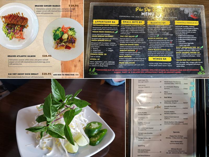 Pho Dai Viet Restaurant Menu
