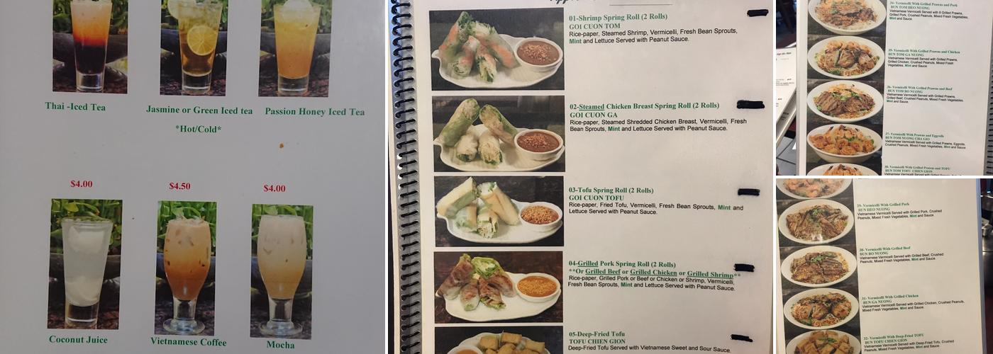 Pho Delite Menu
