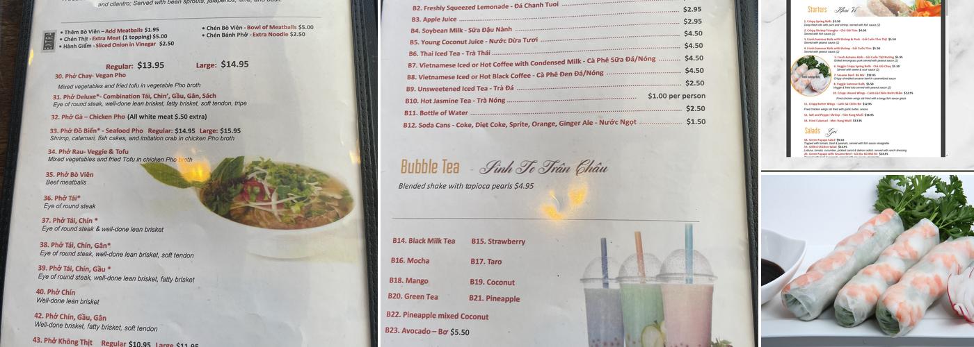 Pho Deluxe Tysons Menu