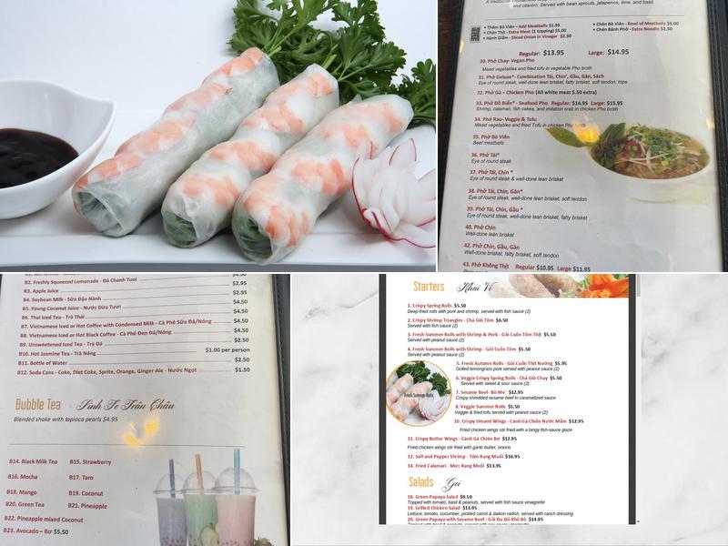 Pho Deluxe Tysons Menu