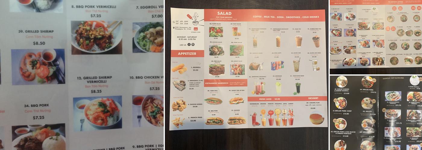 Pho Don Menu