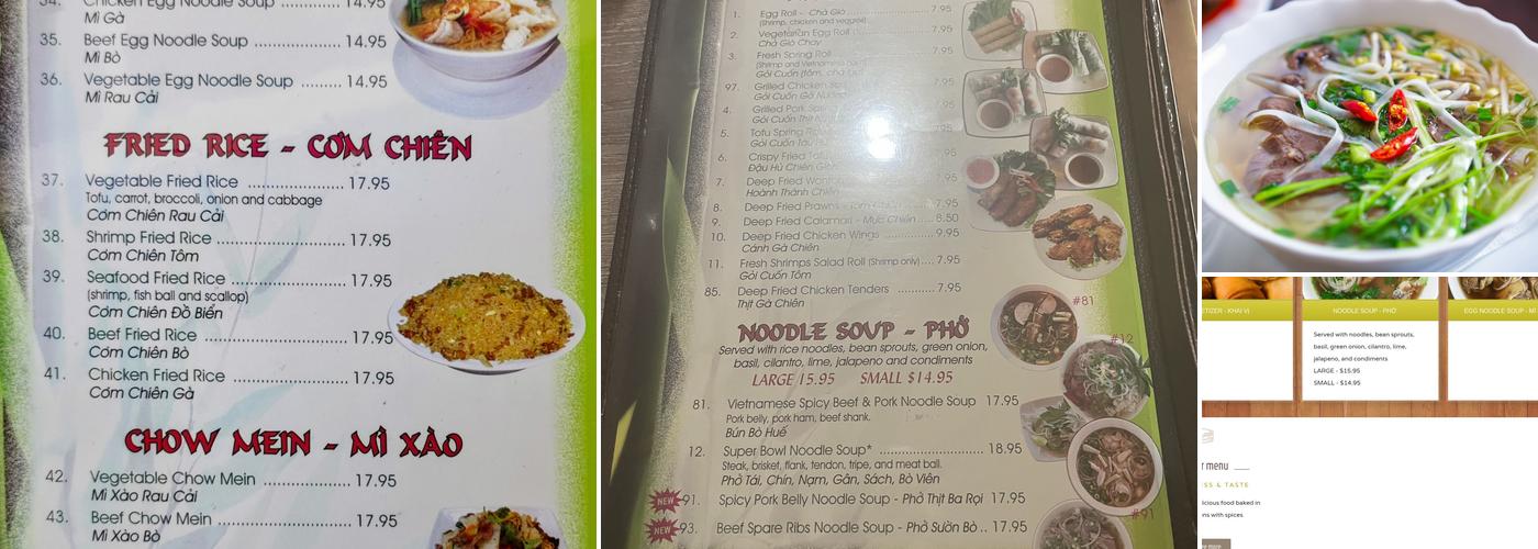 Phở Ever Menu