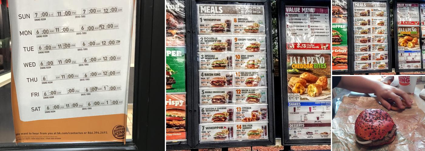 Burger King Menu