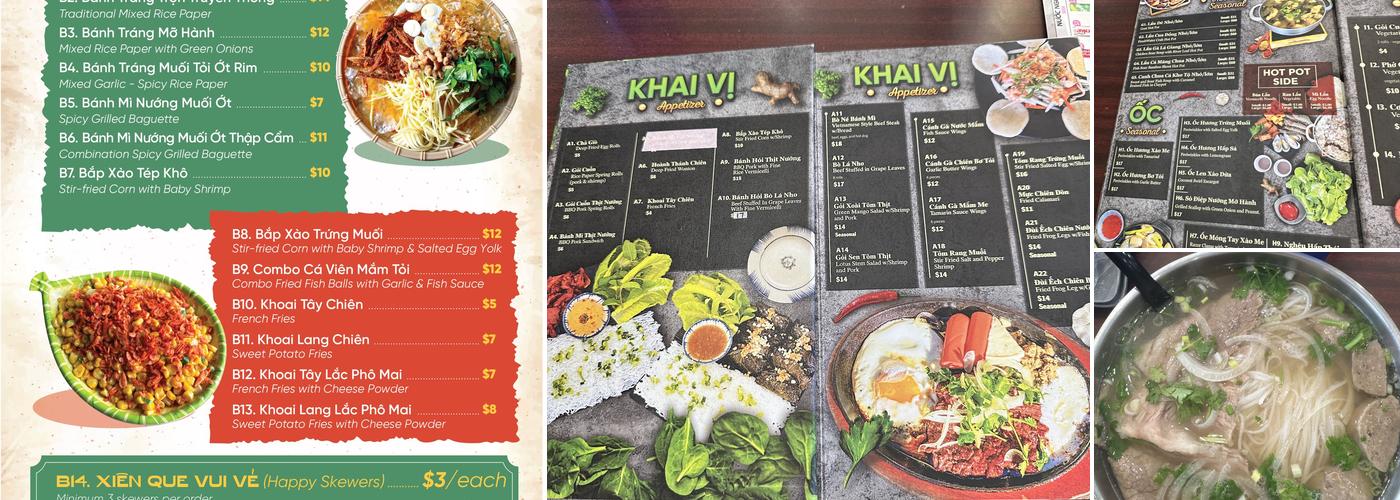 Phở Gia Đình Menu