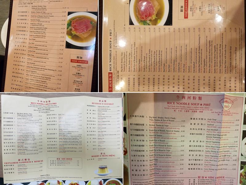 Phở Grand Menu