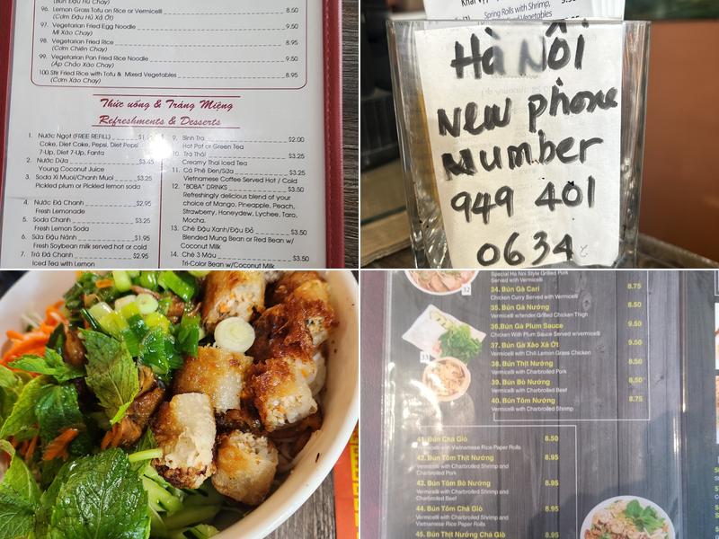 Pho Ha Noi Menu