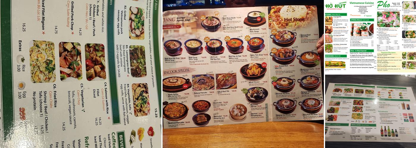 Phở Hut Menu