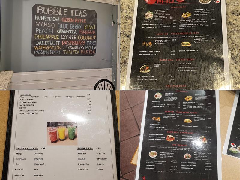 Pho Kang Menu
