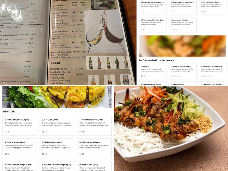 Pho Le Vietnamese Restaurant Menu