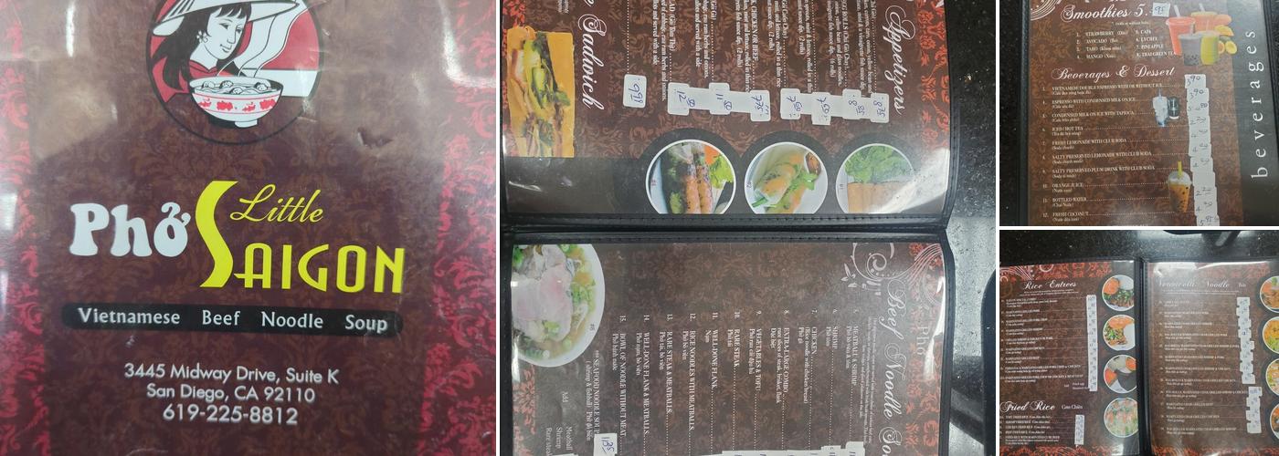 Phở Little Saigon Menu