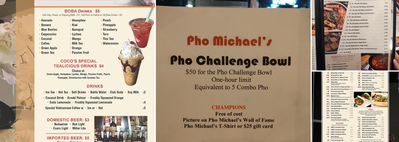 Pho Michael Menu