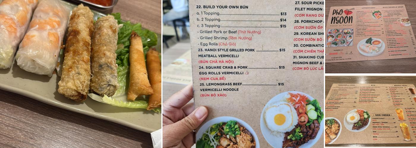 Pho Ngoon Menu