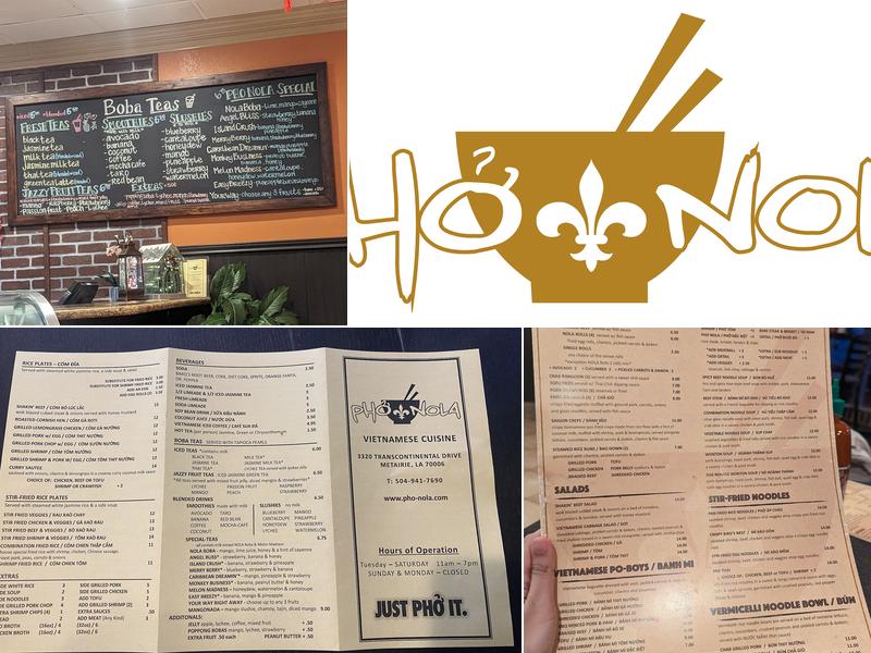 Phở NOLA Menu