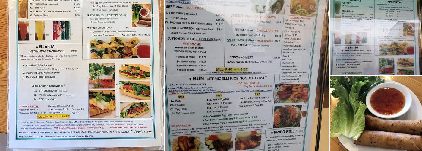 Pho PCH Menu
