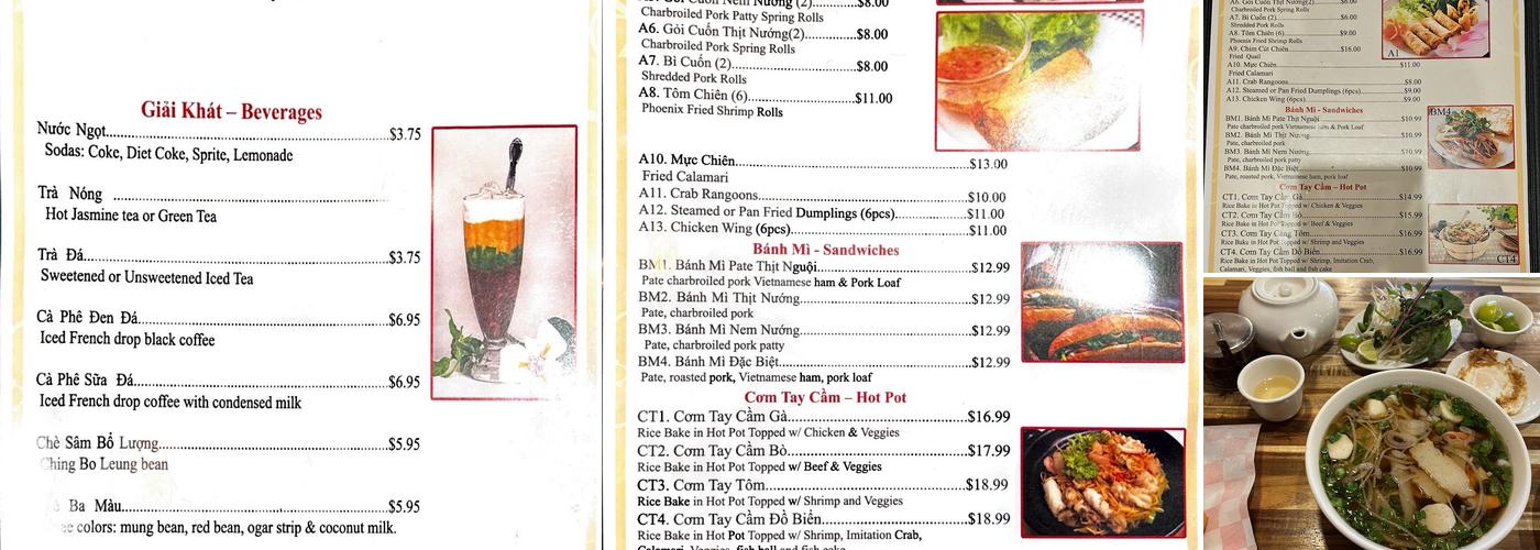Pho Place Menu