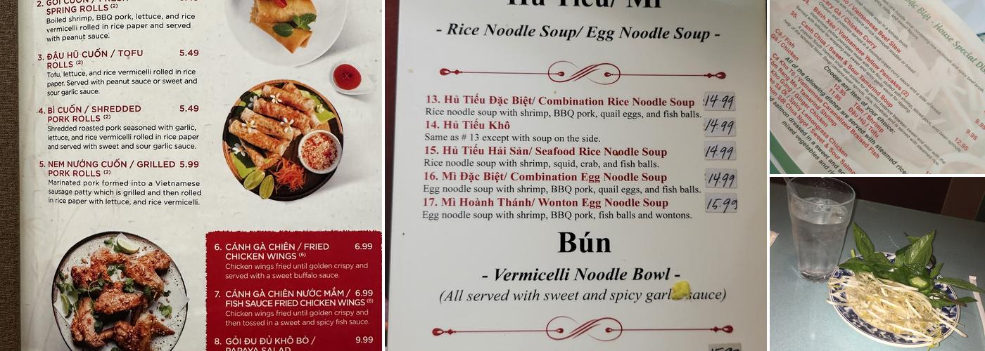 Phở Quỳnh Restaurant Menu