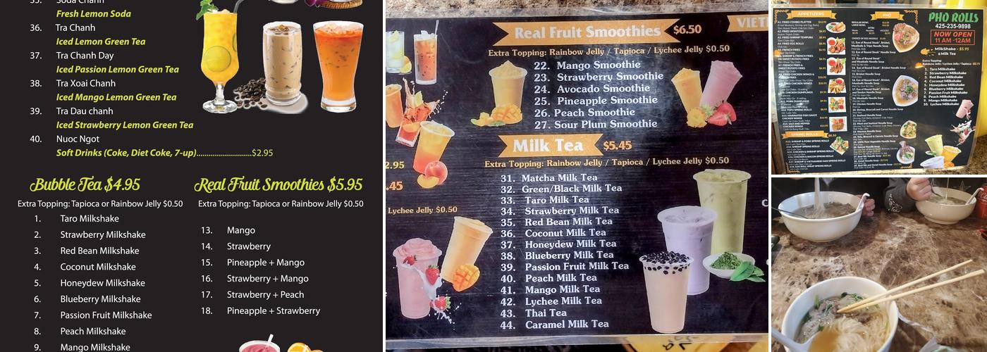 Pho Rolls Menu