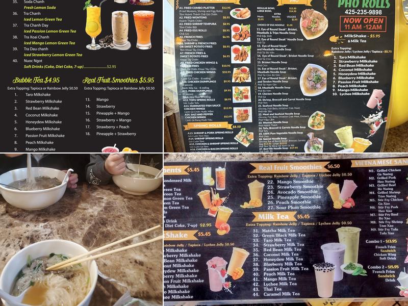 Pho Rolls Menu