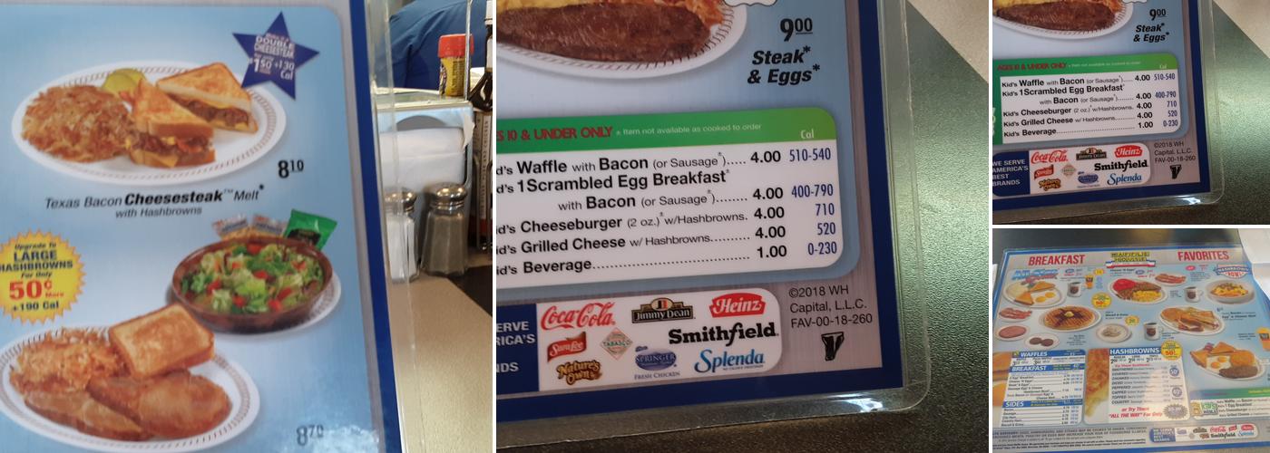 Waffle House Menu