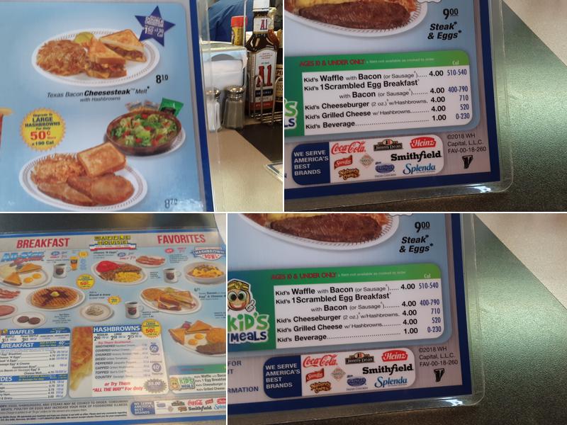 Waffle House Menu