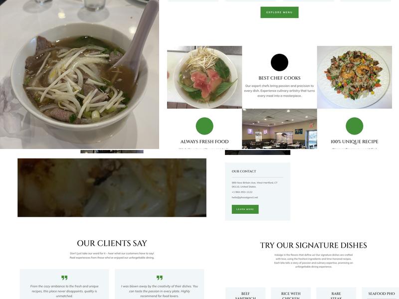 Phở Saigon | Authentic Vietnamese Restaurant Menu