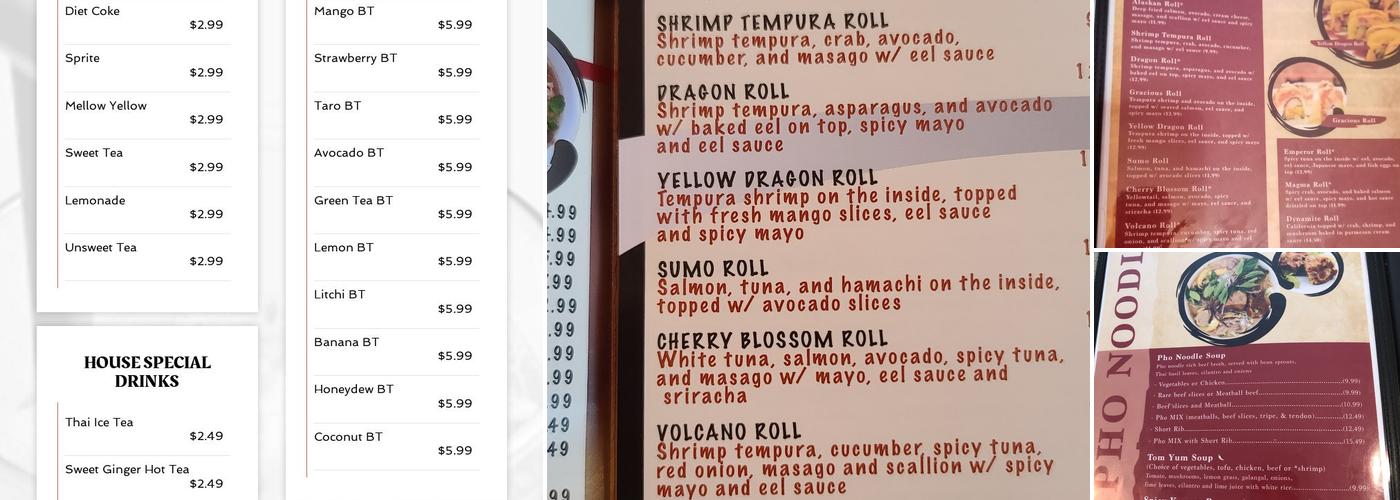 PHO-SHI Menu