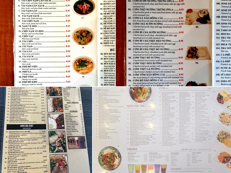 Pho So 1 Menu