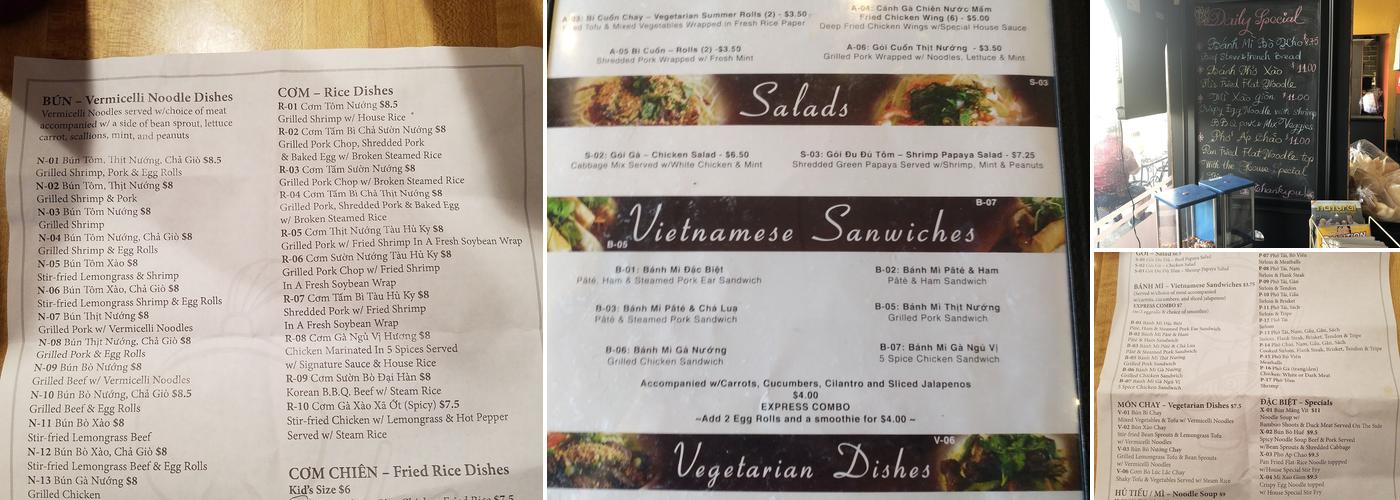 Pho Special LLC Menu