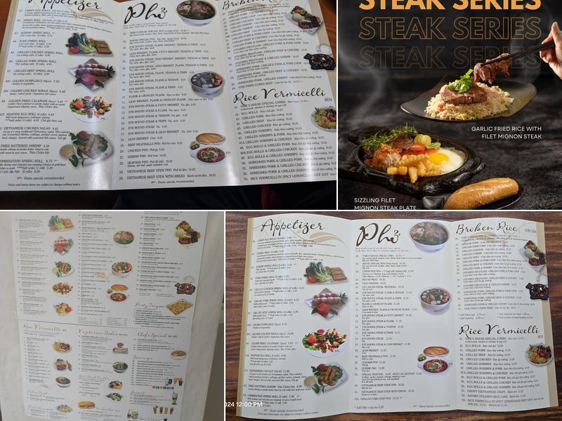 Phở Time Menu