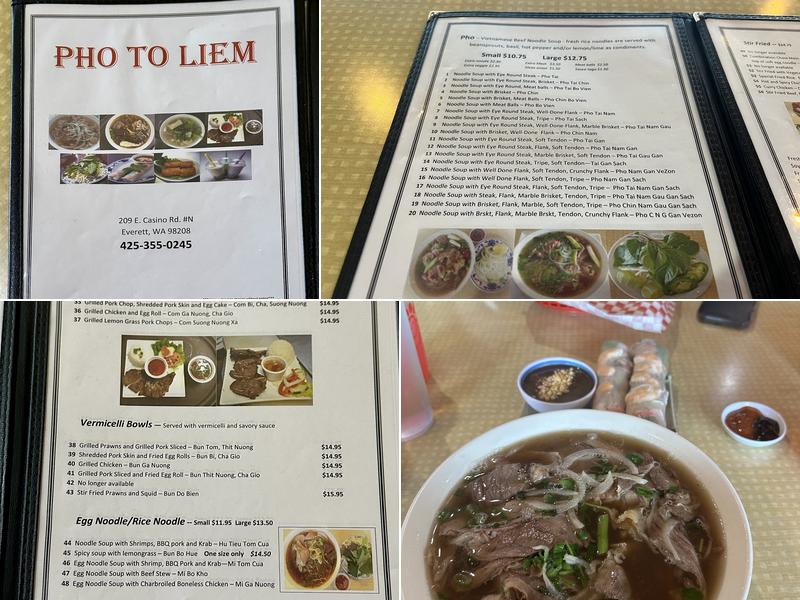 Pho To Liem Menu