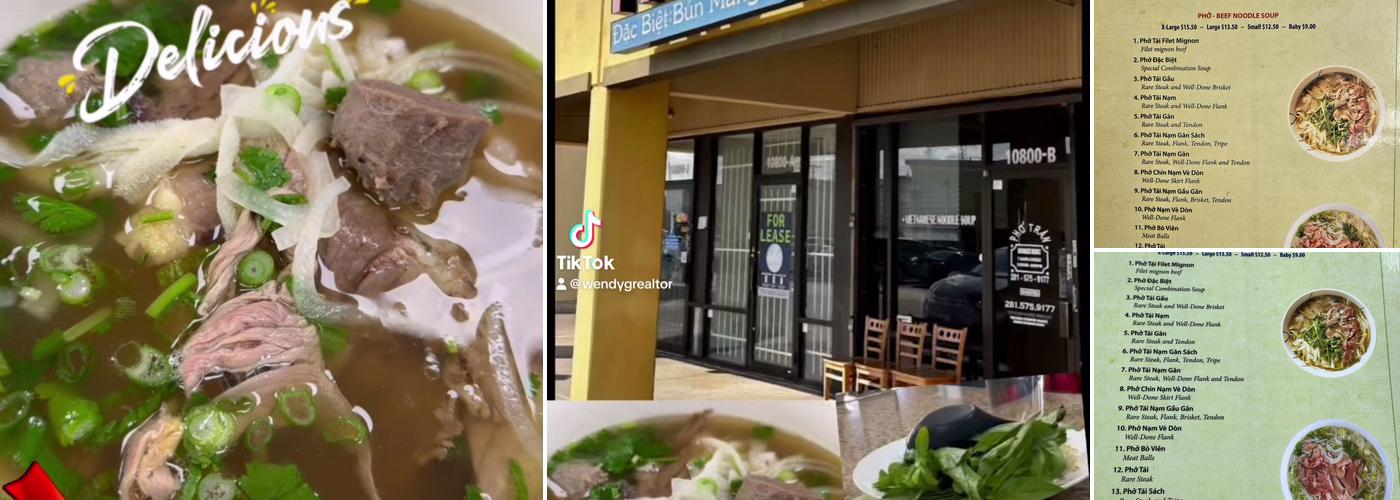 Pho Tran Menu