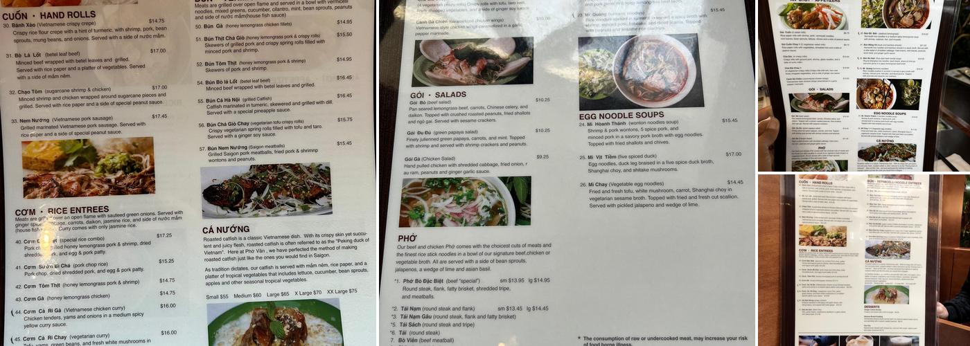 Pho Van 82nd Menu