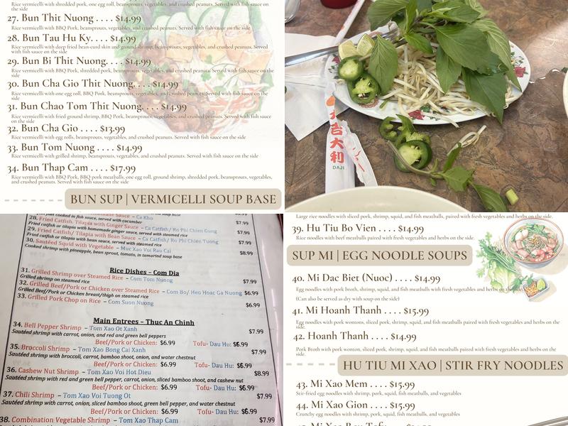 PHO VN Menu