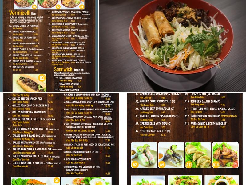 Phở Whittier Menu