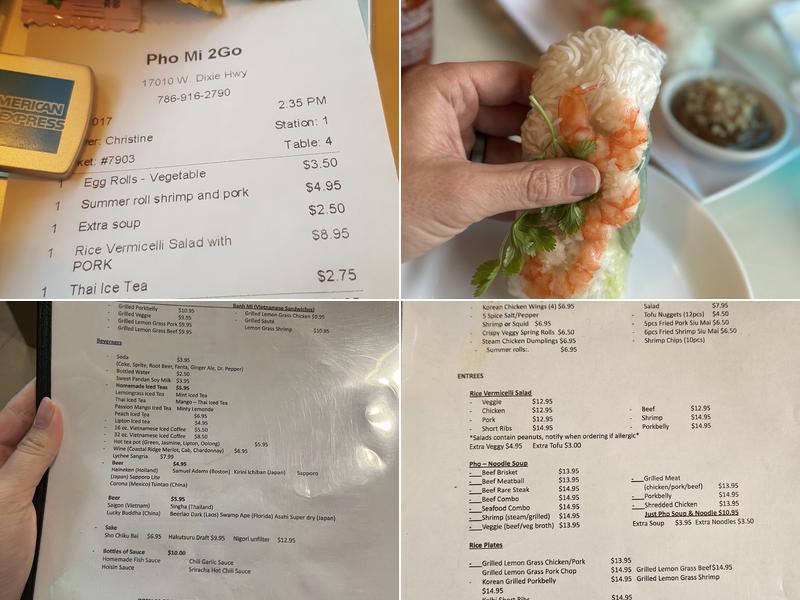 Pho Mi 2Go Menu