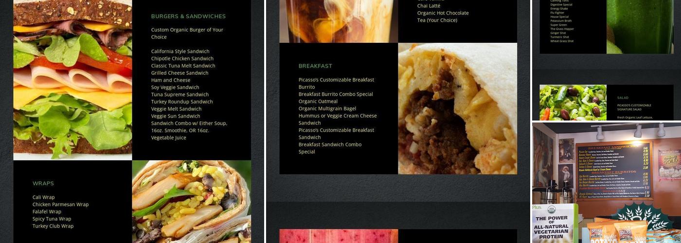 Picasso Naturals Menu