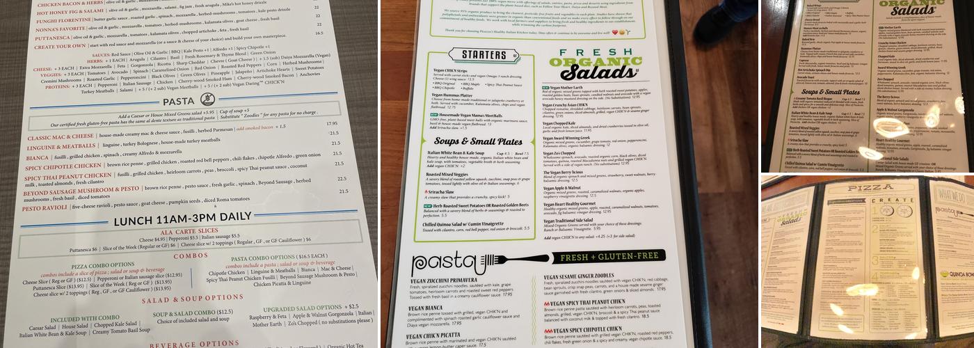 Picazzo's Healthy Italian Kitchen Scottsdale Menu