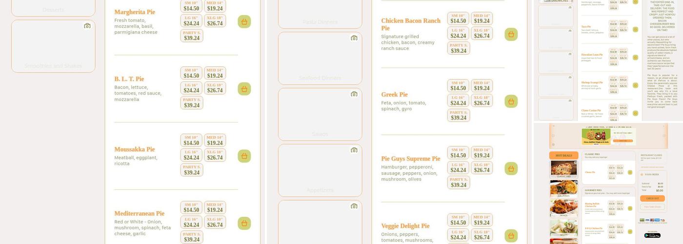 Pie Guys Menu