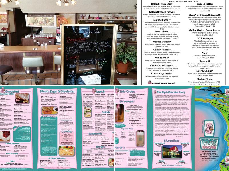 Pig 'N Pancake Menu