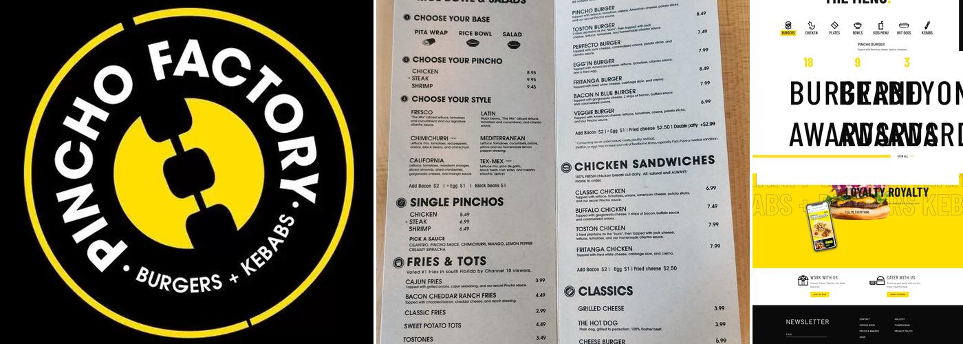 PINCHO Burgers and Kebabs Menu