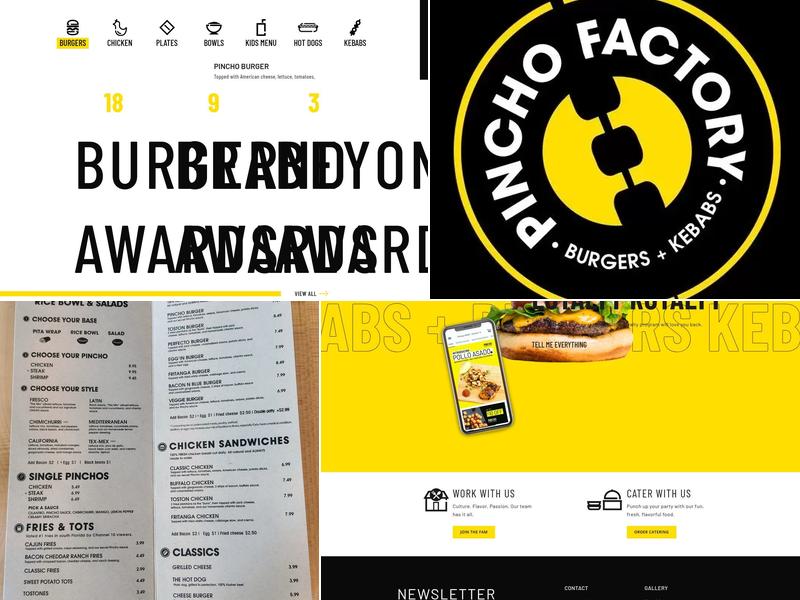 PINCHO Burgers and Kebabs Menu